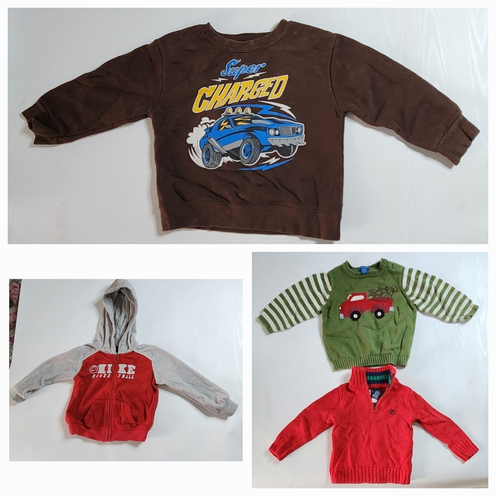 2 Toddler Sweaters and 2 Toddler Sweatshirts